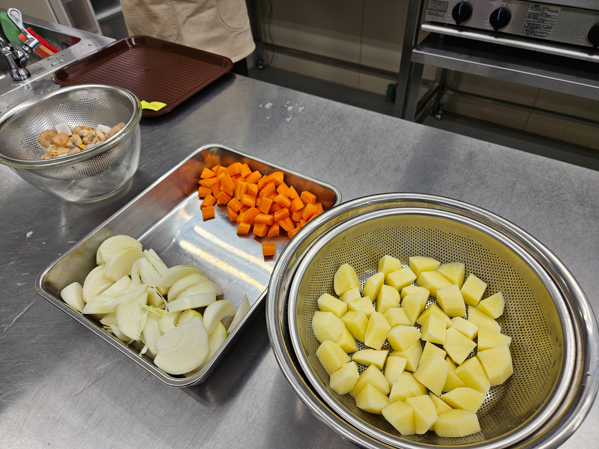 調理前に切り分けた野菜
